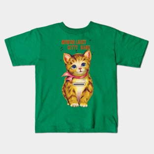 Mewing Lucky Kitty Bank Kids T-Shirt